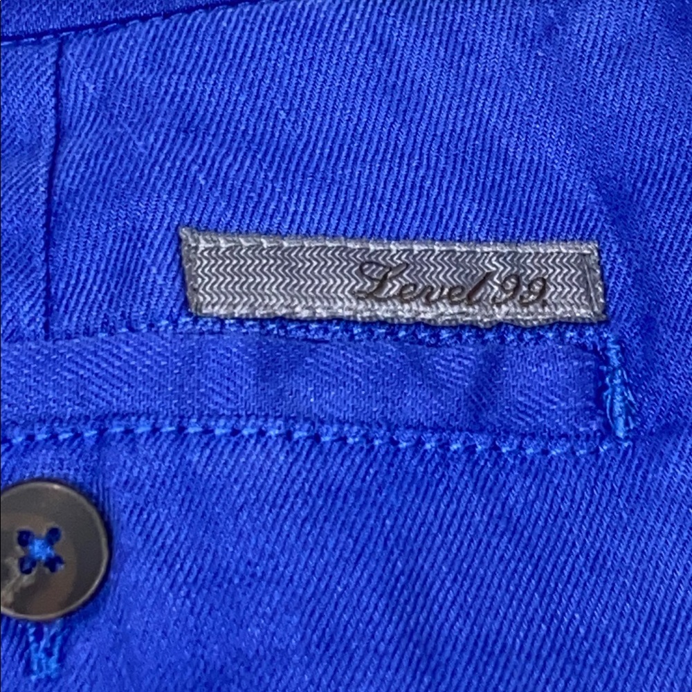 Level 99 Anthropologie Blue Linen Blend Wide Leg Trousers Size 29 - Picture 5 of 15